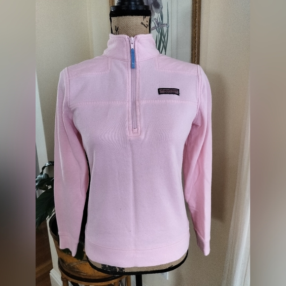 Vineyard Vines Women's Performance 1/4 Zip Sweaters Stretch Color Pink Size XS - Picture 6 of 11